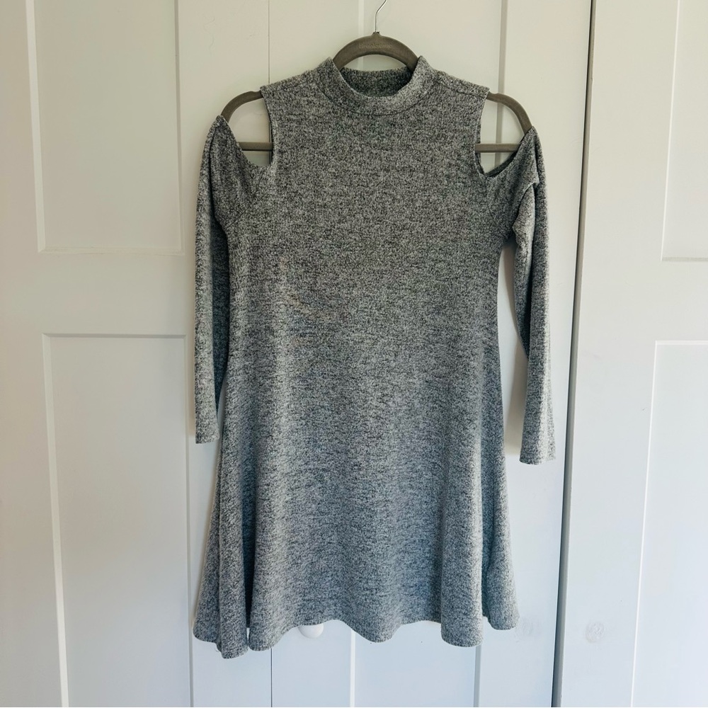 Alya Gray Cold Shoulder Mini Dress